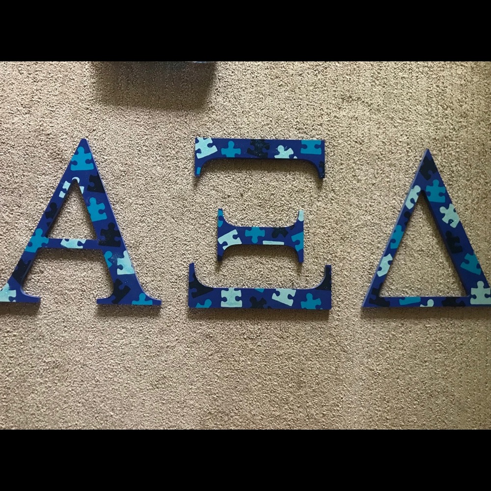 Alpha Xi Delta Puzzle Piece Greek Letters